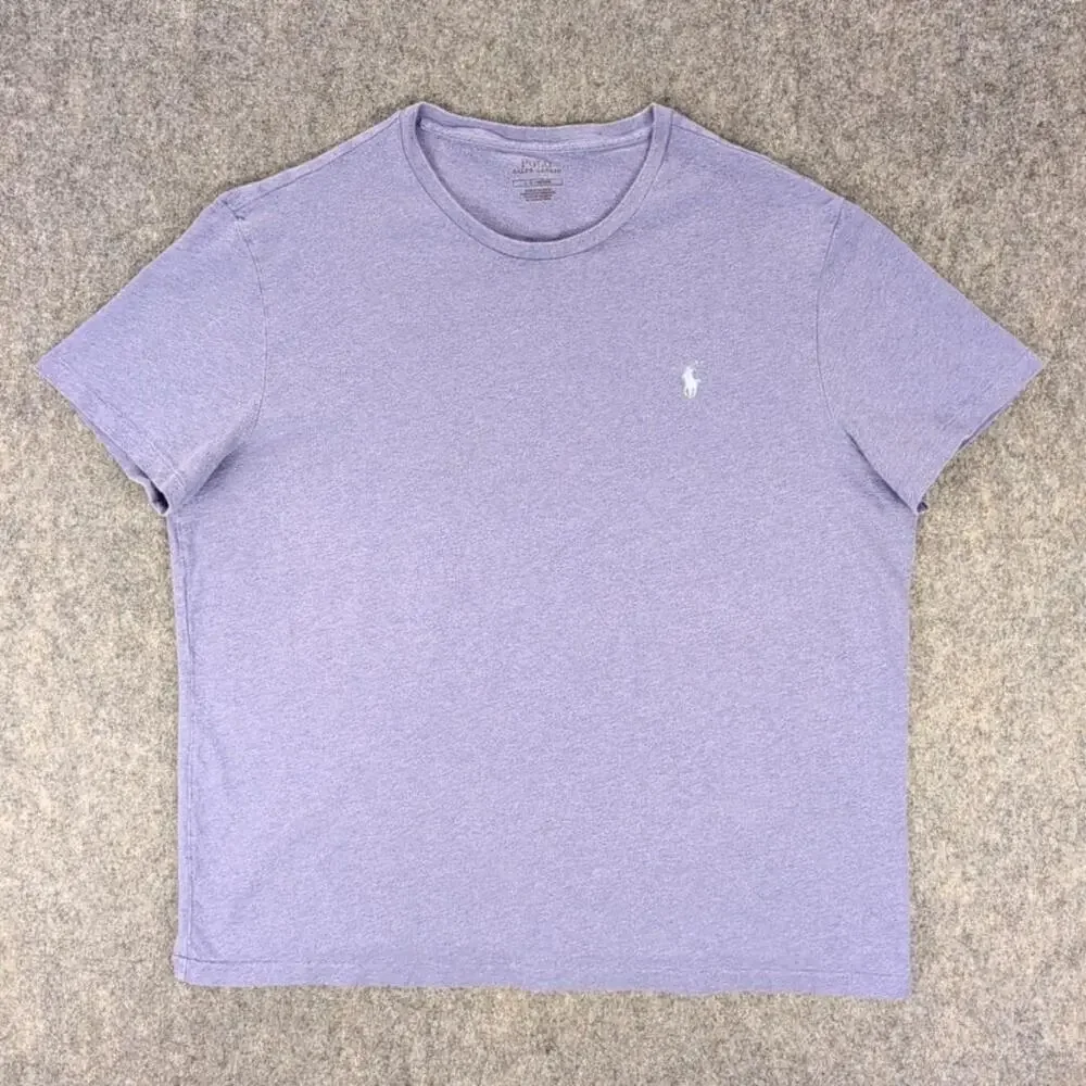 Polo Ralph Lauren Shirt Mens XL Purple Classic Fit Crewneck Pony Tee Cotton
